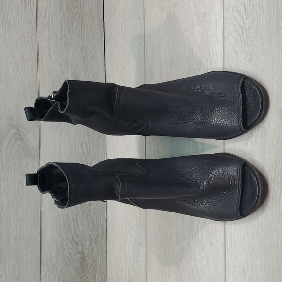 NEW Lucky Brand Kamren Ankle Leather Heels Open Toe shoes boots sandals - Picture 4 of 16